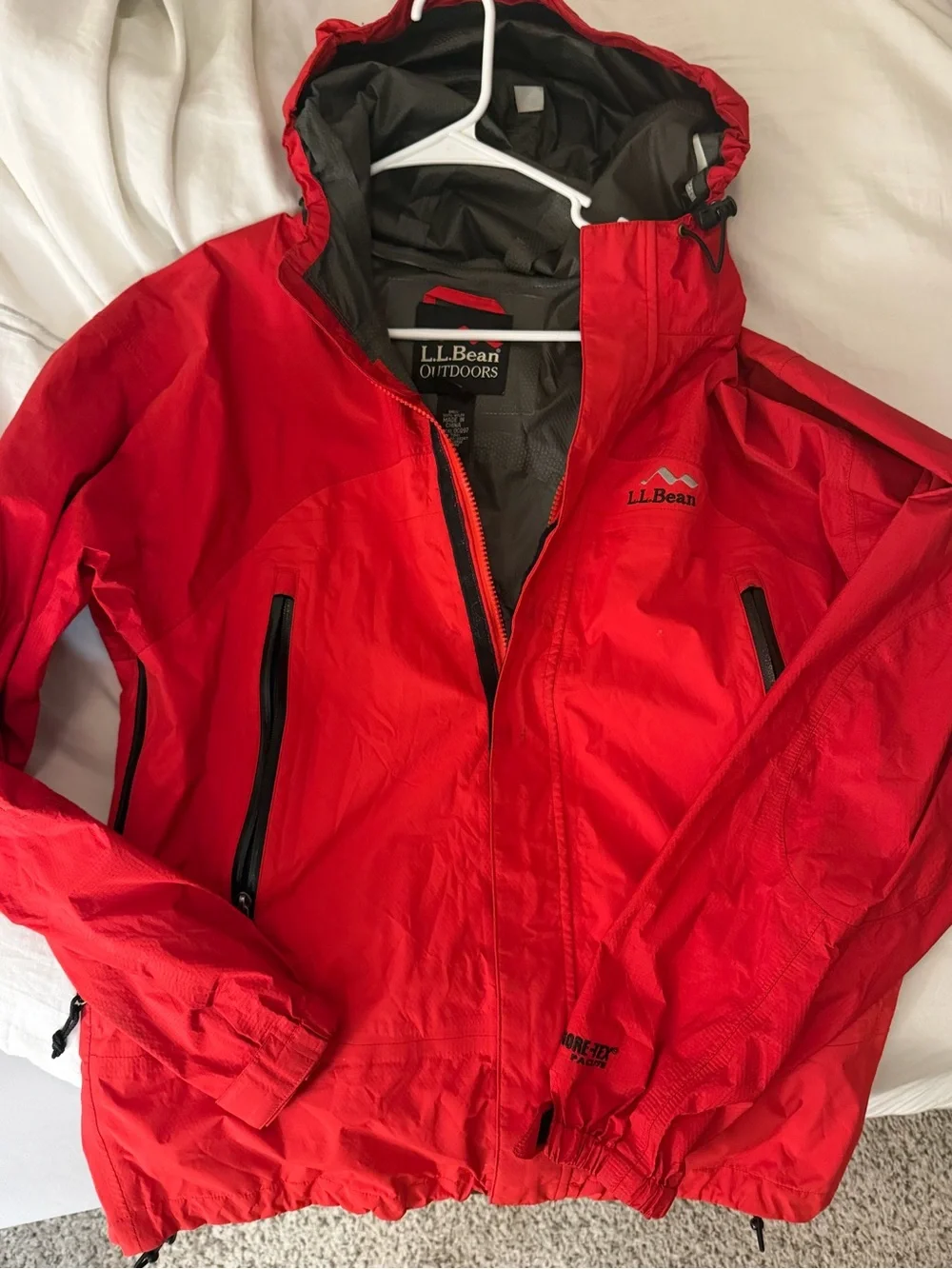 L.L. Bean Red and Black Outdoor GORETEX Jacket